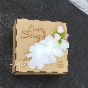 Cofre para anillos de boda vintage, elegante, bodas elegantes, personalizados