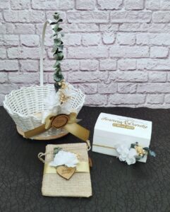 Cofre y bolsas de arras para anillos de boda, rituales de boda personalizados