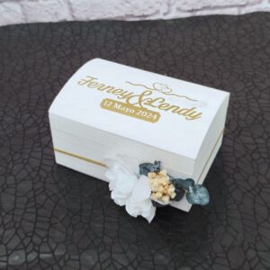 Cofre para anillos de boda personalizados, bodas elegantes