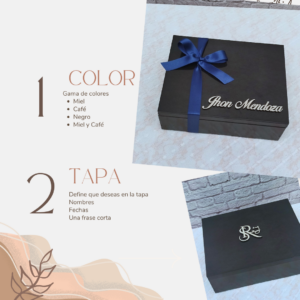Caja para reloj de compromiso elegante para el novio