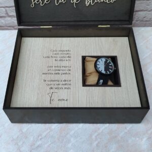 caja para reloj de compromiso para el novio, regalo de compromiso para el novio, regalo de promesa, caja para el reloj de regalo para el novio, regalo de compromiso del novio
