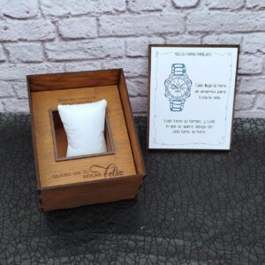 Caja de compromiso para reloj de novio - regalo de boda para novios