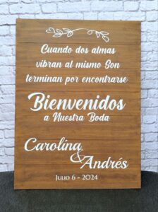 Cartel de bienvenida para eventos, reuniones, bodas, quinceaños, toda ocasión personalizados