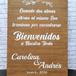 Cartel de bienvenida para eventos, reuniones, bodas, quinceaños, toda ocasión personalizados