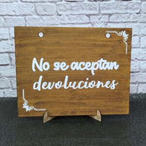 Carteles y avisos de boda y eventos en madera personalizados