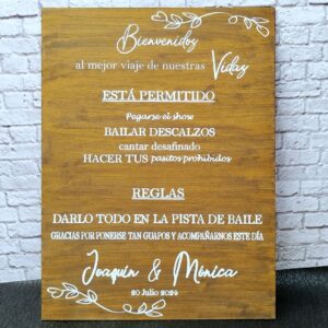 Cartel de bienvenida para eventos, reuniones, bodas, quinceaños, toda ocasión personalizados