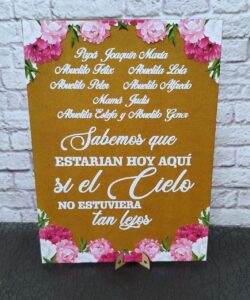 Cartel del recuerdo para eventos