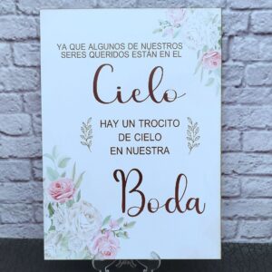 Cartel o aviso para pajecito - bodas - eventos - personalizados - toda ocasión
