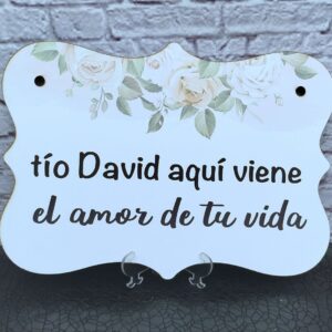 Cartel o aviso para pajecito - bodas - eventos - personalizados - toda ocasión