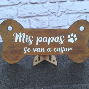 Cartel o aviso para mascota - bodas - eventos - personalizados - toda ocasión -