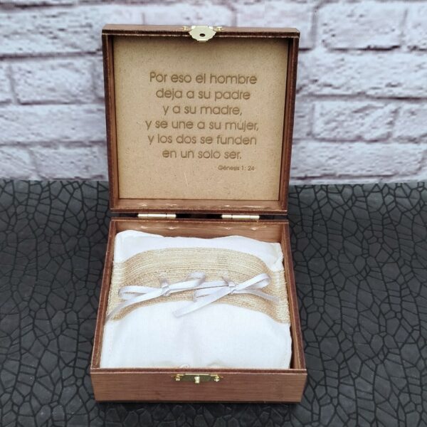 Cofre para anillos de boda personalizados vintage