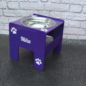 Comedor elevado personalizado para mascotas