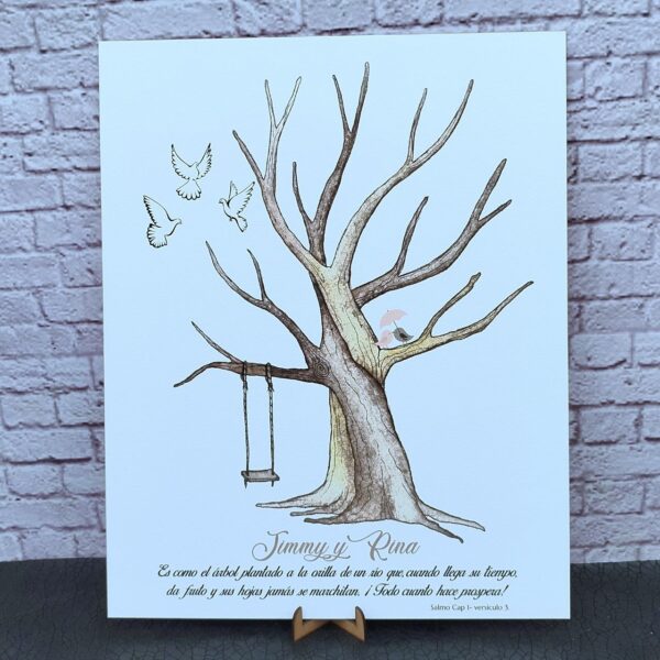 Árbol de huellas para bodas y eventos personalizado