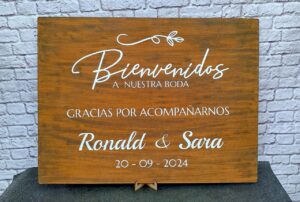 Cartel de bienvenida para eventos, reuniones, bodas, quinceaños, toda ocasión personalizados