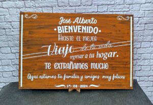 Cartel de bienvenida para eventos, reuniones, bodas, quinceaños, toda ocasión personalizados
