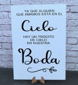 Cartel o aviso para pajecito - bodas - eventos - personalizados - toda ocasión
