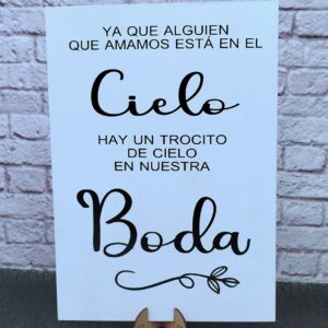 Cartel o aviso para pajecito - bodas - eventos - personalizados - toda ocasión