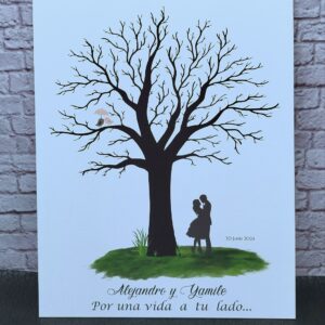 Árbol de huellas para bodas y eventos personalizado