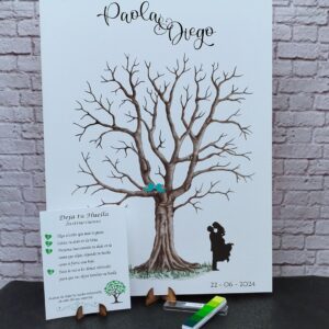 Árbol de huellas para bodas y eventos personalizado