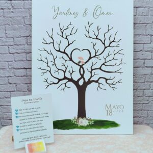 Árbol de huellas para bodas y eventos personalizado