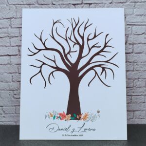 Árbol de huellas para bodas y eventos personalizado