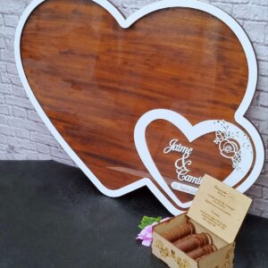 Cuadro de firmas personalizado para bodas y eventos