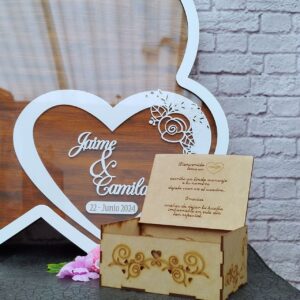 Cuadro de firmas personalizado para bodas y eventos