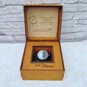caja para reloj de compromiso personalizado para el novio