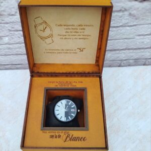caja para reloj de compromiso personalizado para el novio