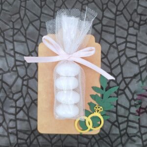 Agradecimiento con dulces o mentas personalizado, tag marcado para tus invitados