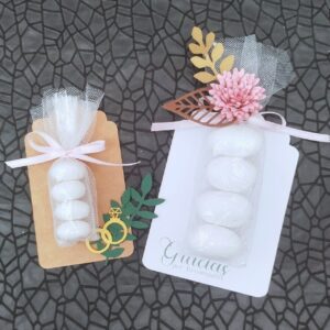 Agradecimiento con dulces o mentas personalizado, tag marcado para tus invitados