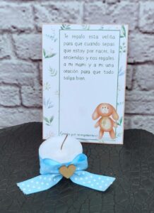 Vela decorativa para baby shower