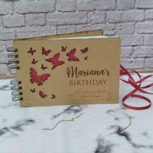 Libros de firmas personalizados toda ocasión en tapa en madera