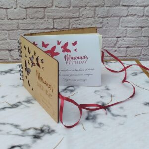 Libros de firmas personalizados toda ocasión en tapa en madera