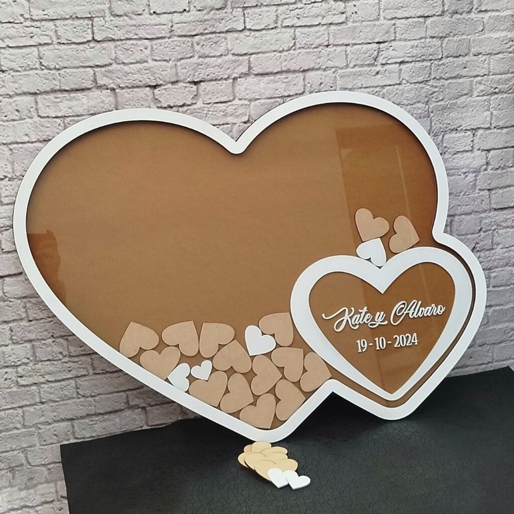 Cuadro para firmas y deseos para bodas y eventos personalizados