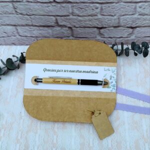 Esferos personalizados para detalles de padrinos, con empaque