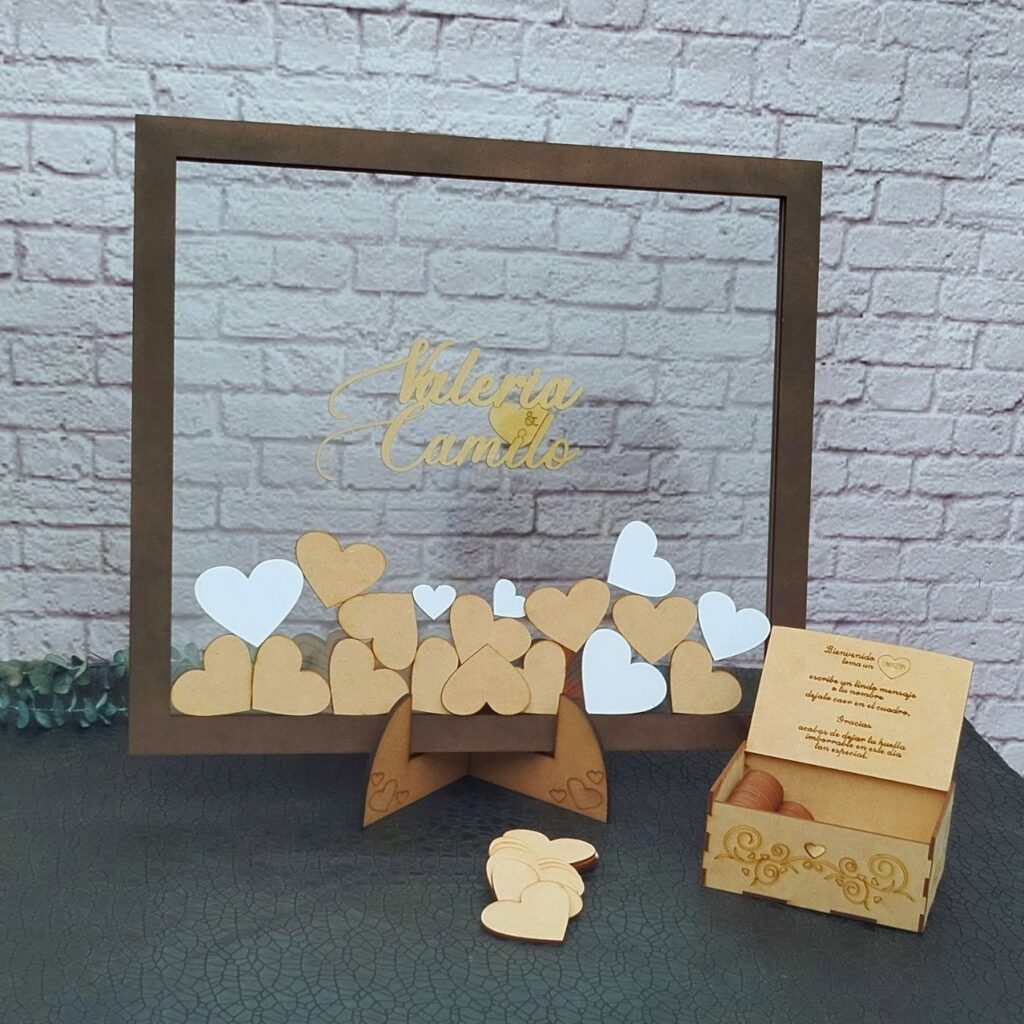 Cuadro para firmas y deseos para bodas y eventos personalizados