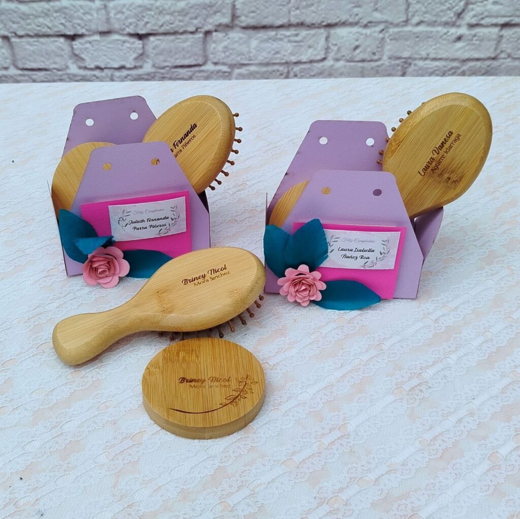cepillo en bambu personalizado recordatorio toda ocasión