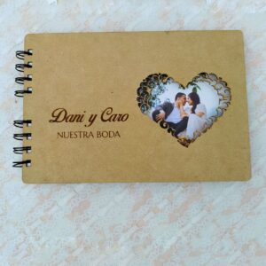 Libros de firmas personalizados toda ocasión en tapa en madera