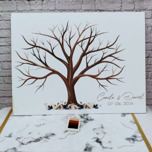 árbol de huellas, libro de huellas, árbol de huellas personalizados para quinceaños
