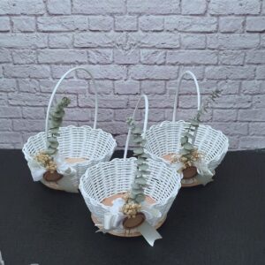 canastos decorados para bodas y eventos artificiales