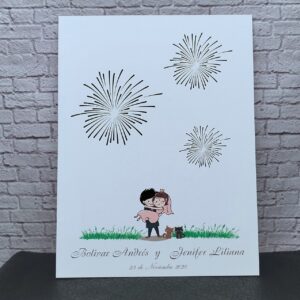 árbol de huellas, libro de huellas, árbol de huellas personalizados para bodas