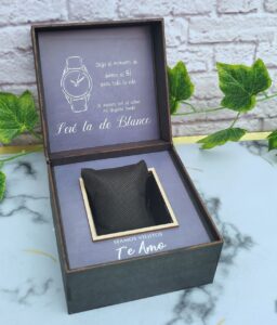 Caja personalizada para reloj de novio, caja reloj de compromiso, reloj para el novio, regalo de compromiso, caja reloj