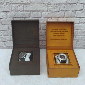 Caja personalizada para reloj de novio, caja reloj de compromiso, reloj para el novio, regalo de compromiso, caja reloj