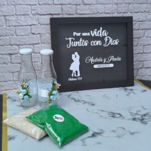 cuadro para ceremonia de la arena, ritual de la arena, ceremonia de la arena personalizado