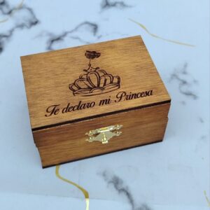 cofre para anillos personalizados vintage, con decoración personalizada