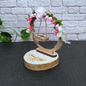 porta anillos tipo culumpio vintage, boda campestre, boda romantica, personalizado, rodaja de madera para anillos de boda