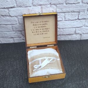 cofre para anillos personalizados vintage, con decoración personalizada