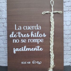 cuerda de 3 cuadro personalizado para boda