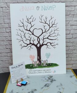 árbol de huellas, libro de huellas, árbol de huellas personalizados para quinceaños